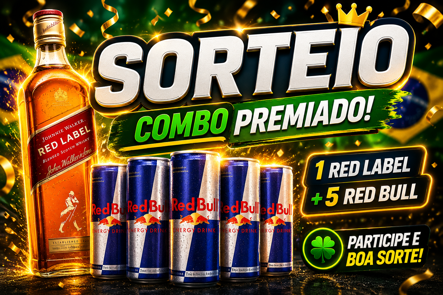 COMBO RED LABEL + 5 RED BULL